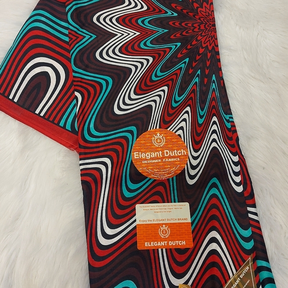 High quality 100% Africa print cotton fabric. Each Africa - Picture 16 of 16